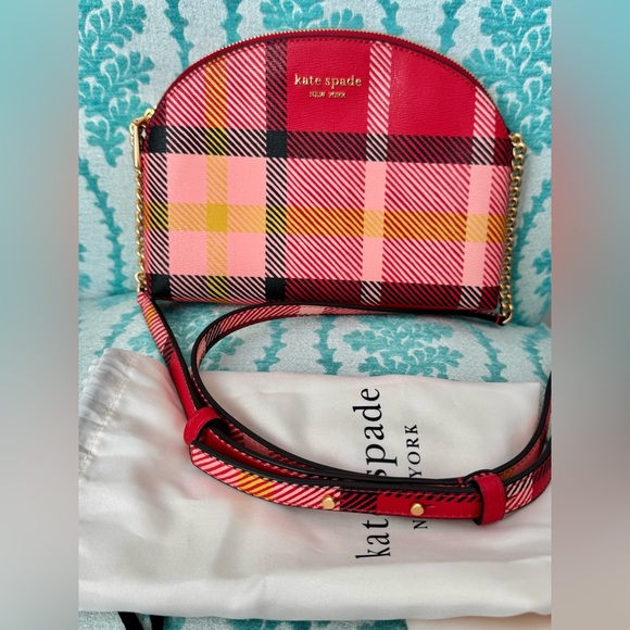 kate spade Handbags - Kate Spade Morgan Museum Plaid Dome Crossbody with dust bag NWOT